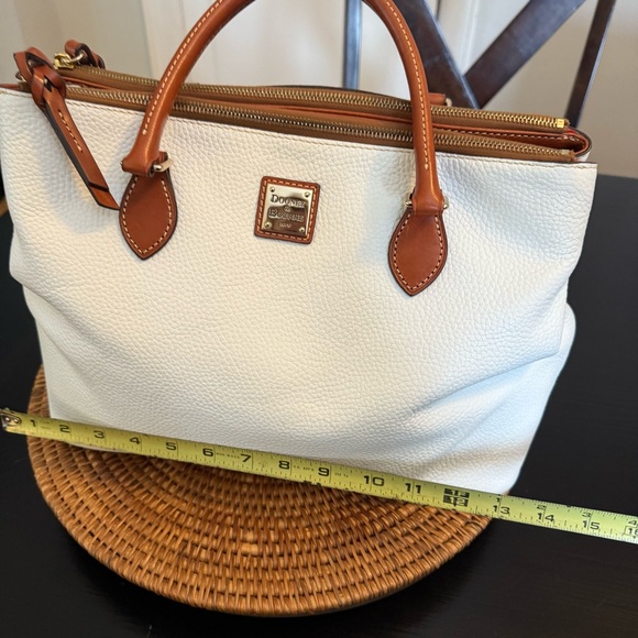 Dooney & Bourke White and Tan Satchel - Picture 3 of 13